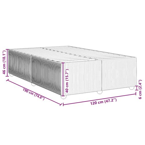  ágykeret matrac nélkül tópszín 120x190 cm anyagból