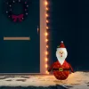  dekoratív luxus szövet karácsonyi LED-es Mikulás figura 60 cm