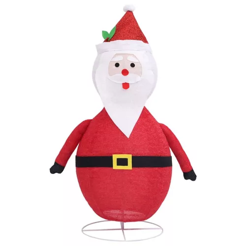 dekoratív luxus szövet karácsonyi LED-es Mikulás figura 60 cm