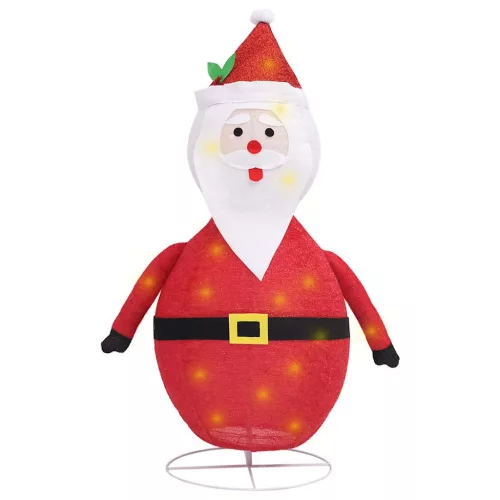  dekoratív luxus szövet karácsonyi LED-es Mikulás figura 120 cm