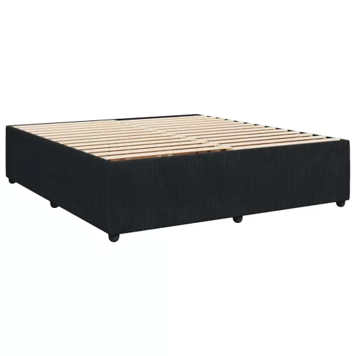  fekete bársony ágykeret matrac nélkül 200 x 200 cm