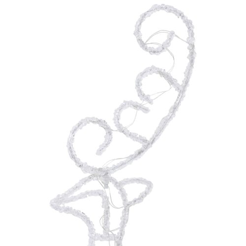  kék akril karácsonyi repülő rénszarvas és szán 260x21x87cm