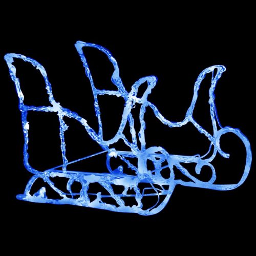  akril rénszarvasos-szános karácsonyi dísz 160 LED-del 130 cm