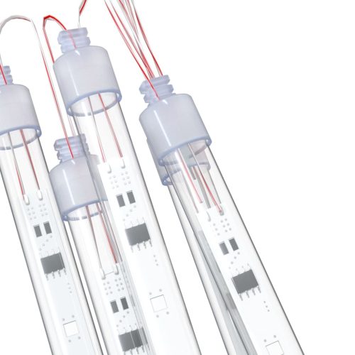  8 db 192 LED-es hideg fehér bel-/kültéri meteor fényfüzér 30 cm