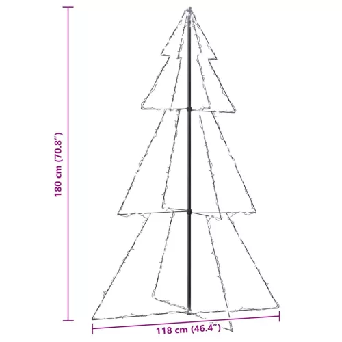  240 LED-es beltéri/kültéri kúp alakú karácsonyfa 118 x 180 cm