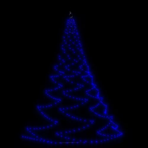  kék beltéri kültéri 260 LED-es fali fa fém kampóval 3 m