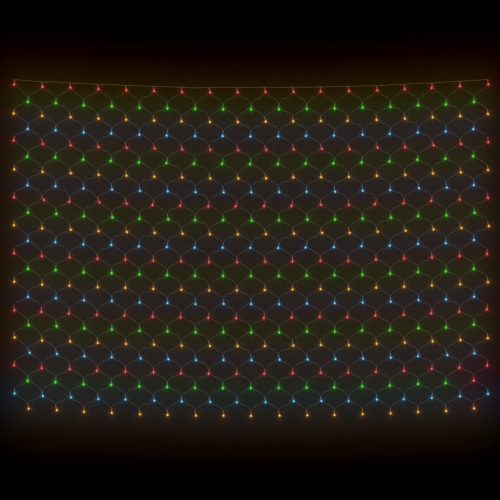  színes kültéri hálós karácsonyi világítás 204 LED-del 3 x 2 m