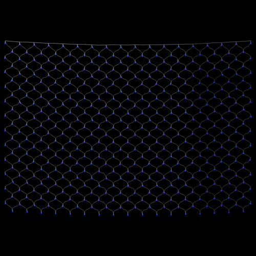  kék kültéri hálós karácsonyi világítás 306 LED 3 x 3 m