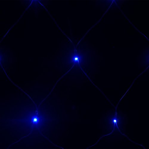  kék kültéri hálós karácsonyi világítás 306 LED 3 x 3 m