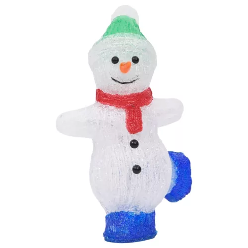  LED-es akril karácsonyi hóemberfigura bel- és és kültérre 30 cm