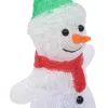  LED-es akril karácsonyi hóemberfigura bel- és és kültérre 30 cm