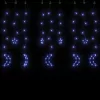  csillag és hold fényfüzér 138 kék LED-del és távirányítóval