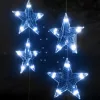  8 funkciós csillagdíszes fényfüggöny 500 kék LED-del