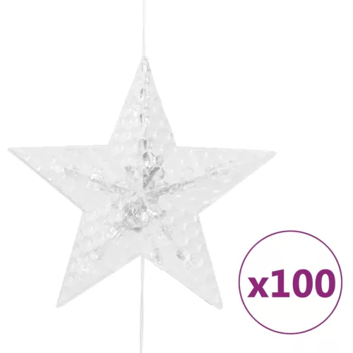  8 funkciós csillagdíszes fényfüggöny 500 kék LED-del