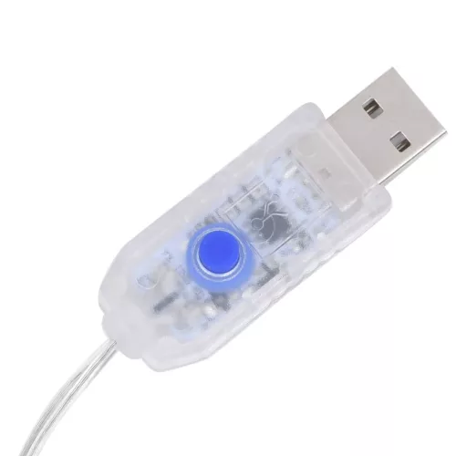  8 funkciós csillagdíszes fényfüggöny 500 kék LED-del