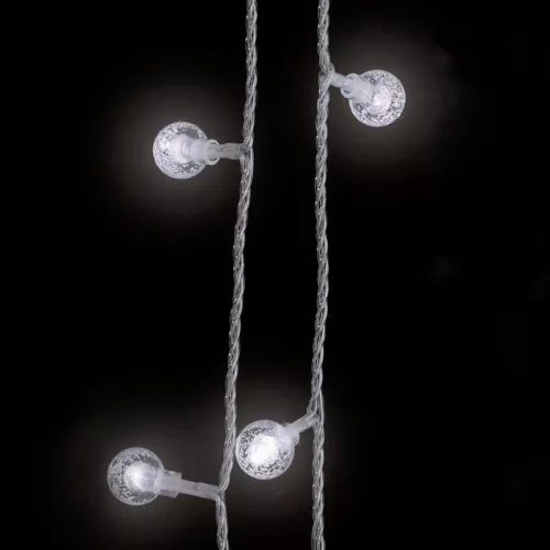  gömb alakú 8 funkciós hideg fehér tündérfényfüzér 200 LED 20 m