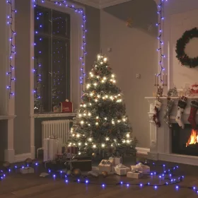  400 LED-es kék fényfüzér 8 világítási móddal 40 m