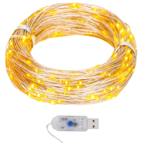  8 funkciós meleg fehér fényű tündérfényfüzér 400 LED-del 40 m