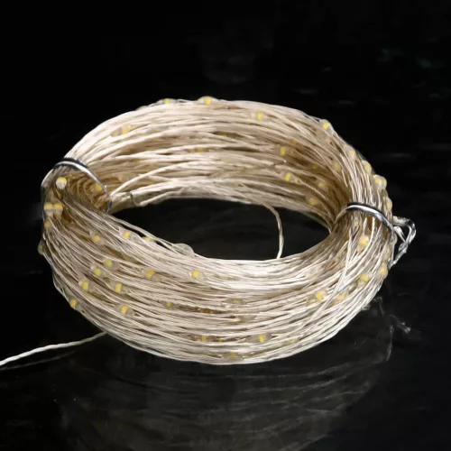  8 funkciós meleg fehér fényű tündérfényfüzér 400 LED-del 40 m