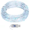  8 funkciós hideg fehér fényű tündérfényfüzér 400 LED-del 40 m