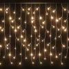  melegfehér LED-es jégcsap fényfüggöny 400 LED, 8 funkció