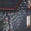  8 funkciós hideg fehér LED-es jégcsapfényfüggöny 10 m 400 LED