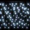  8 funkciós hideg fehér LED-es jégcsapfényfüggöny 10 m 400 LED