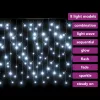  8 funkciós hideg fehér LED-es jégcsapfényfüggöny 10 m 400 LED