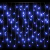  8 funkciós kék LED-es jégcsapfényfüggöny 400 LED-del 10 m