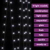  8 funkciós hideg fehér fényfüggöny 300 LED-del 3 x 3 m