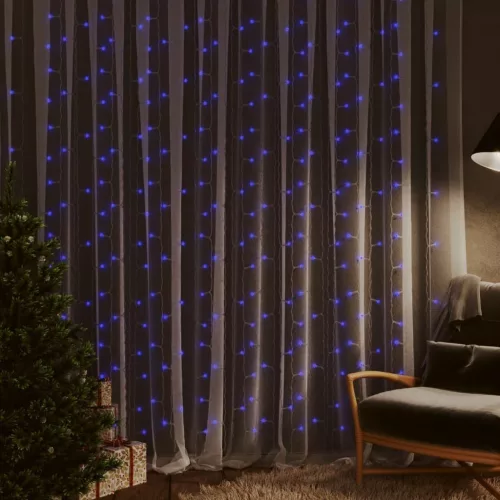 8 funkciós kék fényfüggöny 300 LED-del 3 x 3 m