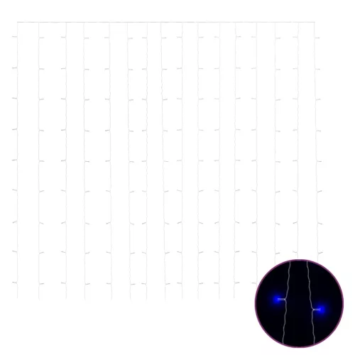  8 funkciós kék fényfüggöny 300 LED-del 3 x 3 m