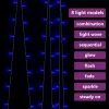  8 funkciós kék fényfüggöny 300 LED-del 3 x 3 m