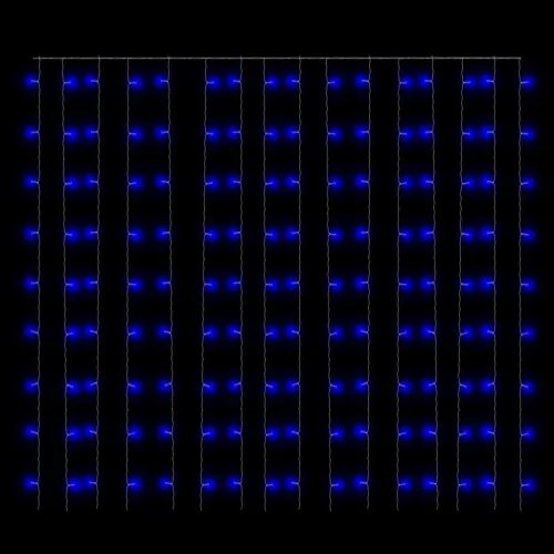  8 funkciós kék fényfüggöny 300 LED-del 3 x 3 m