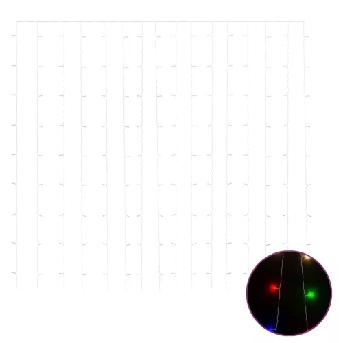  8 funkciós színes fényfüggöny 300 LED-del 3 x 3 m