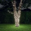  2 db 2x200 LED-es hideg fehér bel-/kültéri napelemes fényfüzér