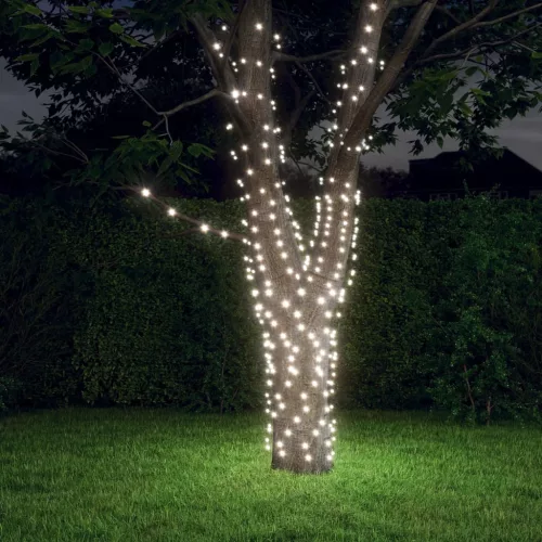 2 db 2x200 LED-es hideg fehér bel-/kültéri napelemes fényfüzér