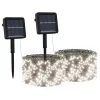  2 db 2x200 LED-es hideg fehér bel-/kültéri napelemes fényfüzér