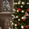  2 db 2x200 LED-es hideg fehér bel-/kültéri napelemes fényfüzér