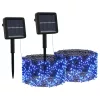  2 db 2x200 LED-es kék bel-/kültéri napelemes fényfüzér