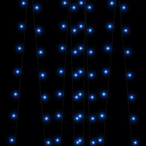  2 db 2x200 LED-es kék bel-/kültéri napelemes fényfüzér