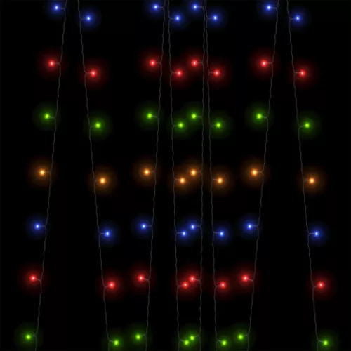  5 db 5x200 LED-es színes bel-/kültéri napelemes fényfüzér