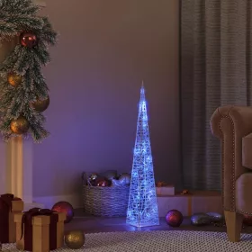  dekoratív kék fényű LED-es akril fénykúp 60 cm