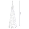  dekoratív kék fényű LED-es akril fénykúp 60 cm