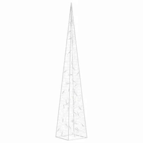  dekoratív kék fényű LED-es akril fénykúp 90 cm