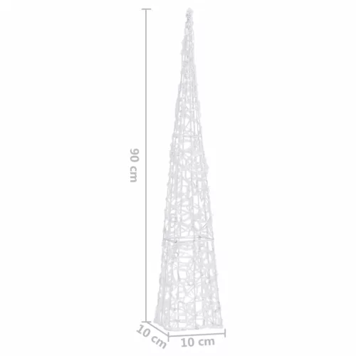  dekoratív többszínű LED-es akril fénykúp 90 cm
