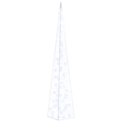  dekoratív kék fényű LED-es akril fénykúp 120 cm