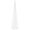  dekoratív kék fényű LED-es akril fénykúp 120 cm