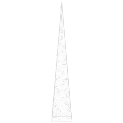  dekoratív kék fényű LED-es akril fénykúp 120 cm