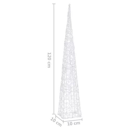  dekoratív kék fényű LED-es akril fénykúp 120 cm